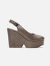 WEDGES - DYLAN, snake - effect stone - Clergerie Paris - USA