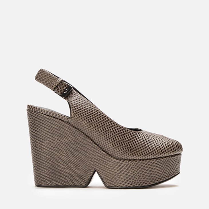 WEDGES - DYLAN, snake - effect stone - Clergerie Paris - USA