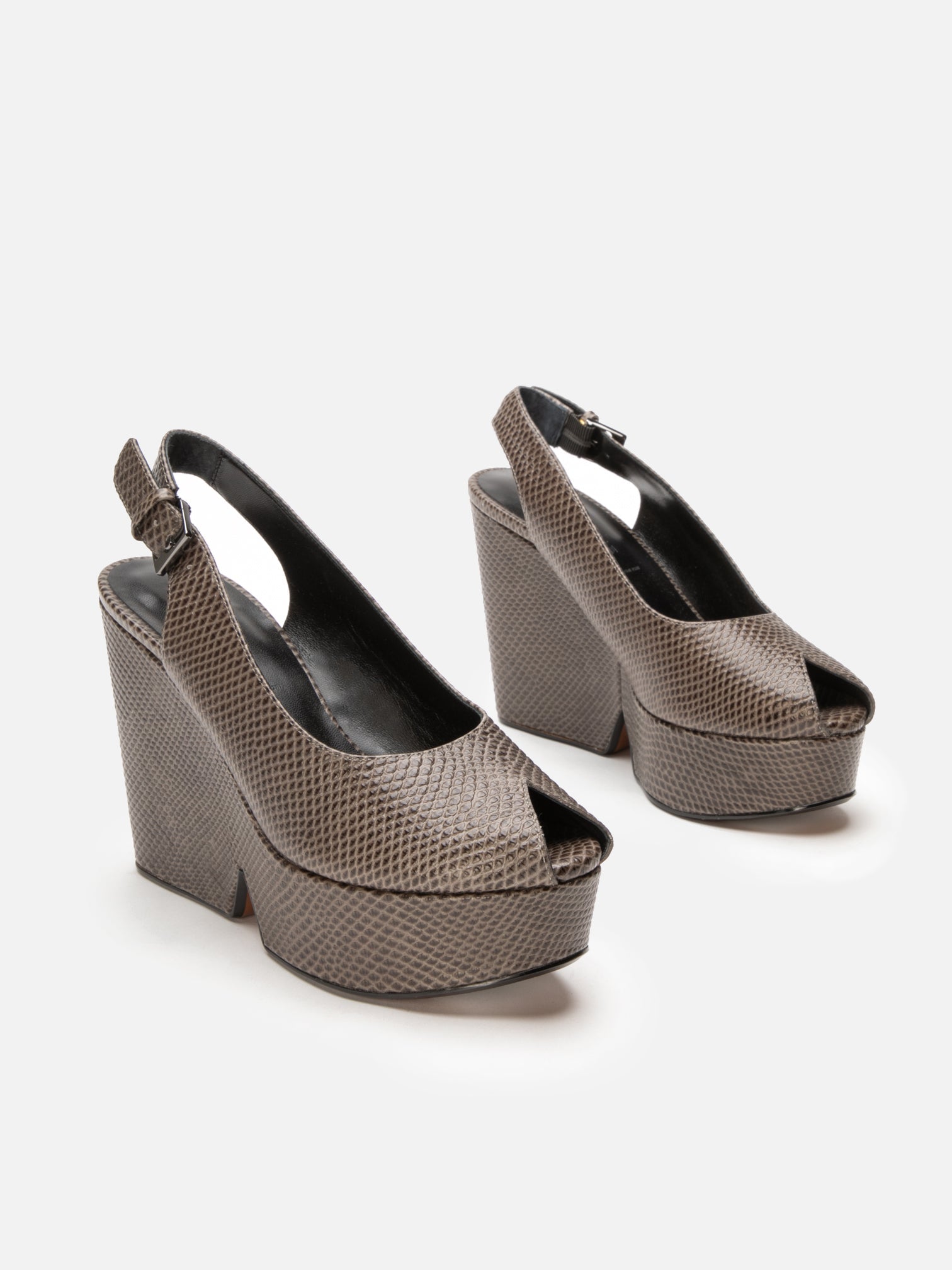 WEDGES - DYLAN, snake - effect stone - Clergerie Paris - USA