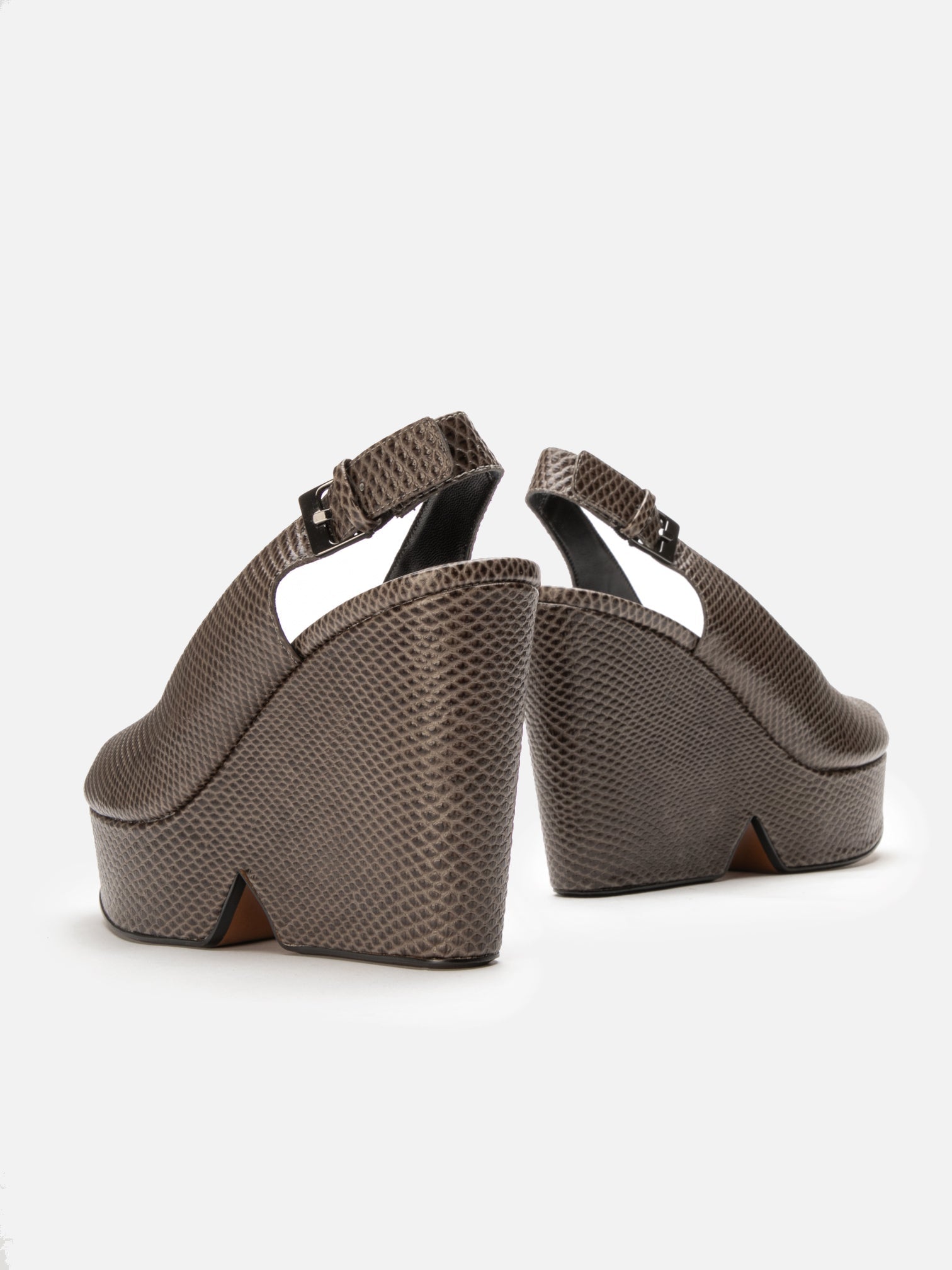 WEDGES - DYLAN, snake - effect stone - Clergerie Paris - USA