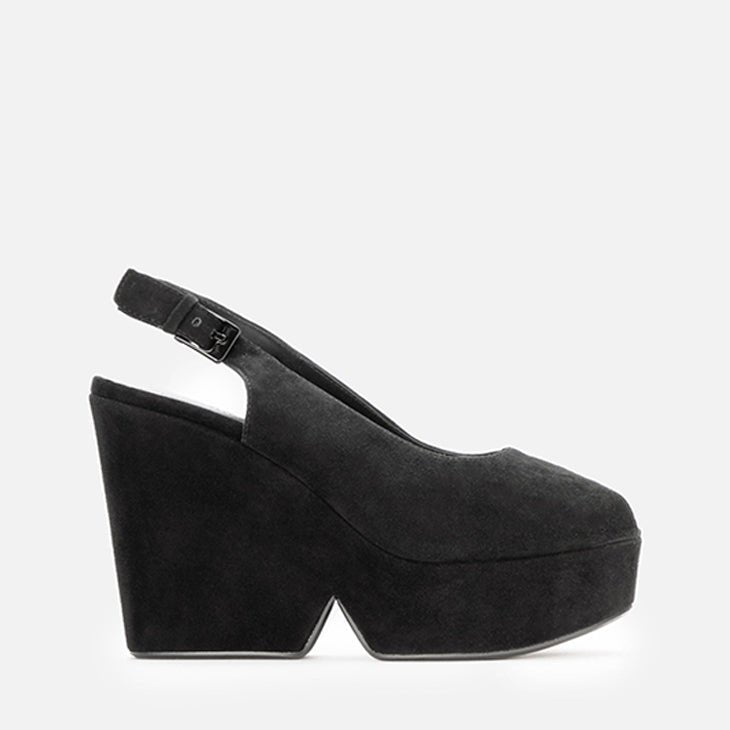 WEDGES - DYLAN, suede black - Clergerie Paris - USA