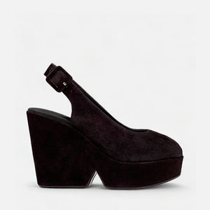 WEDGES - DYLAN, suede black - Clergerie Paris - USA