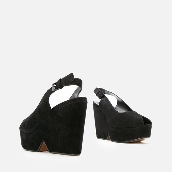 WEDGES - DYLAN, suede black - Clergerie Paris - USA