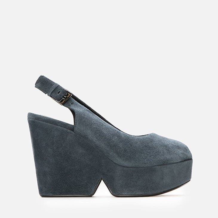 WEDGES - DYLAN, suede mineral - Clergerie Paris - USA