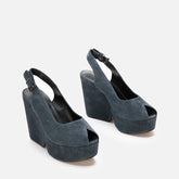 WEDGES - DYLAN, suede mineral - Clergerie Paris - USA