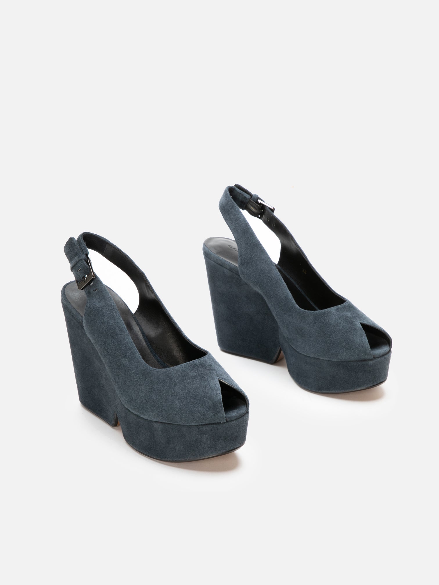 WEDGES - DYLAN, suede mineral - Clergerie Paris - USA