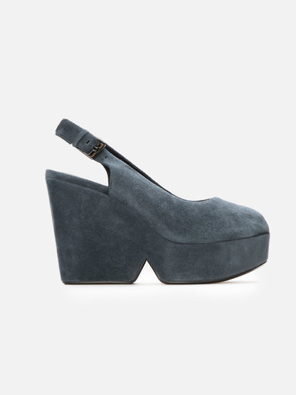 WEDGES - DYLAN, suede mineral - Clergerie Paris - USA