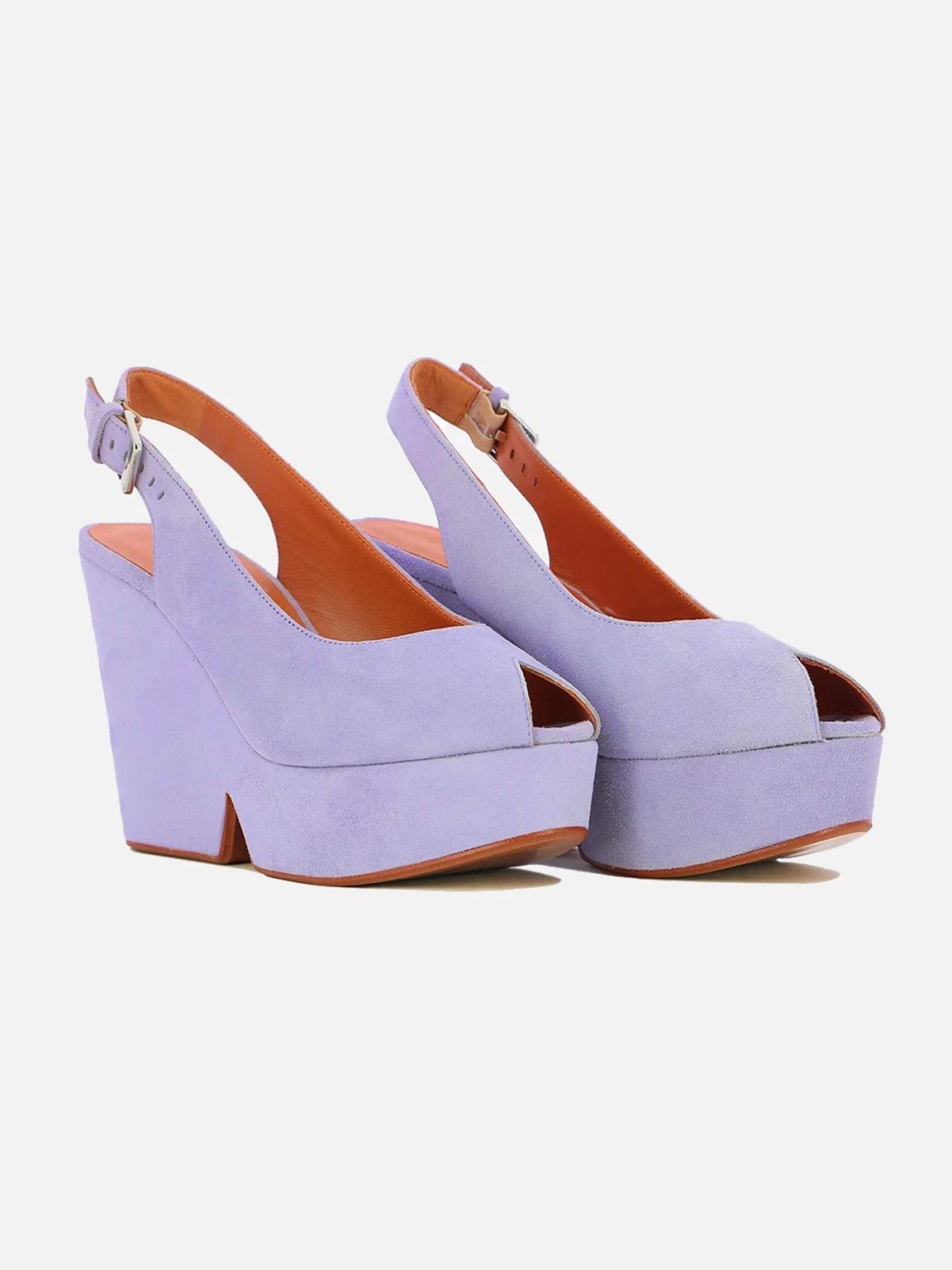 WEDGES - DYLAN, suede purple - Clergerie Paris - USA