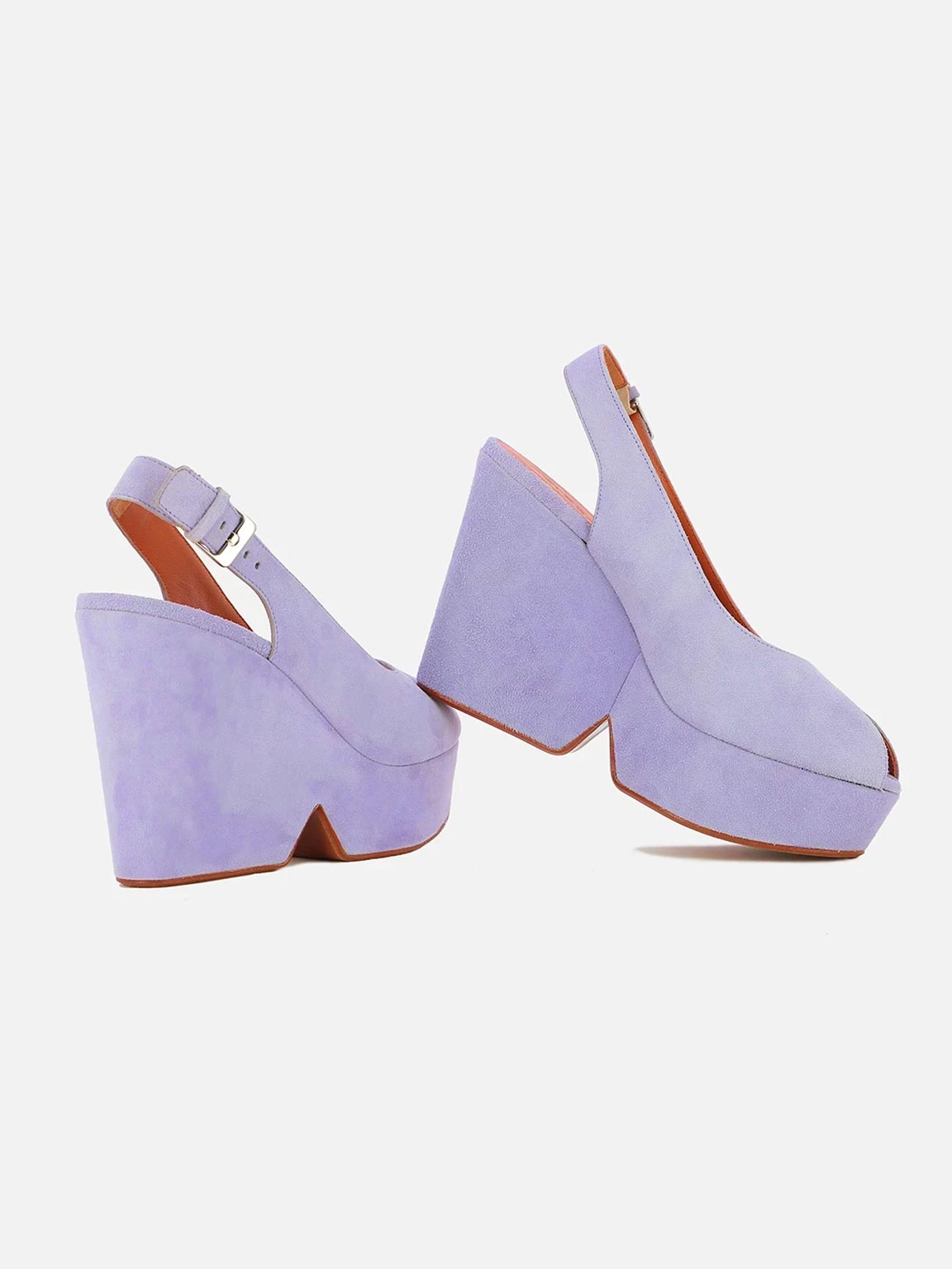 WEDGES - DYLAN, suede purple - Clergerie Paris - USA