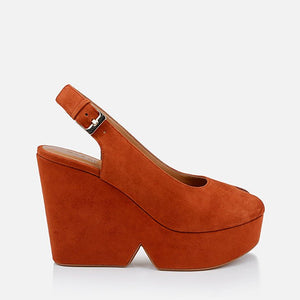 WEDGES - DYLAN, suede spice - Clergerie Paris - USA