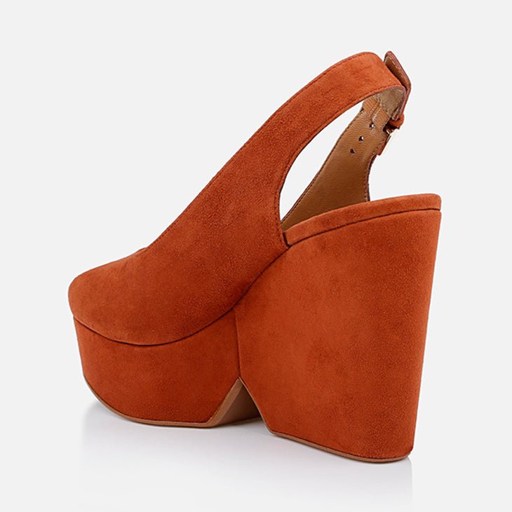 WEDGES - DYLAN, suede spice - Clergerie Paris - USA