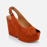 WEDGES - DYLAN, suede spice - Clergerie Paris - USA