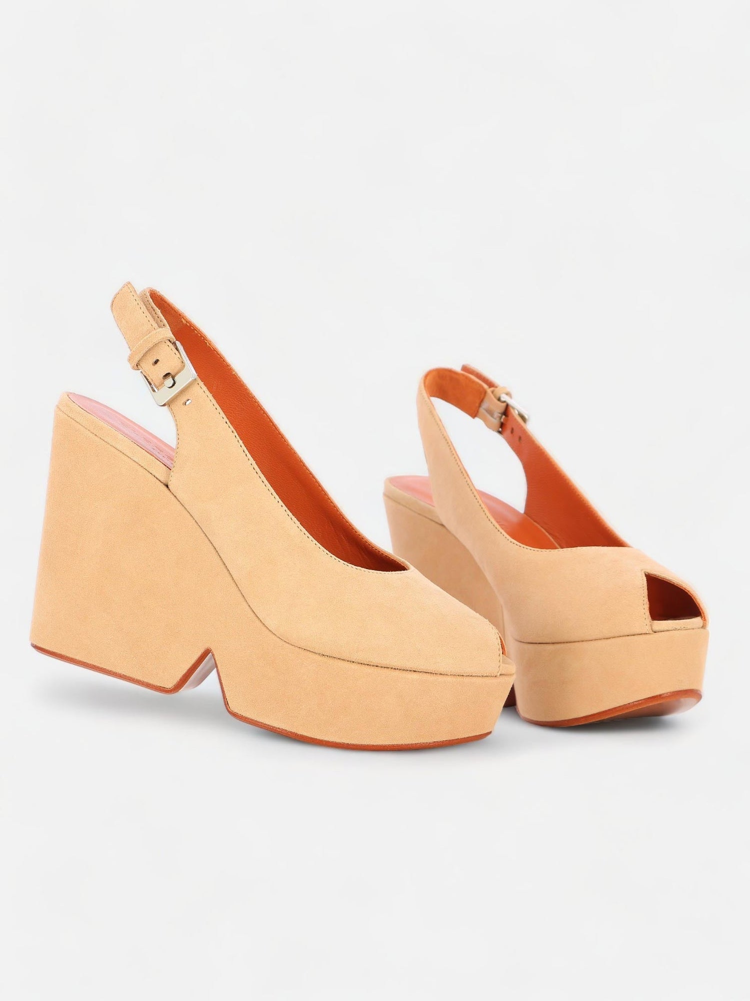 WEDGES - DYLAN wedges, goatskin beige || OUTLET - DYLAN1BEGSUDM350 - Clergerie Paris - USA