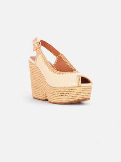 WEDGES - DYLAN wedges, white python effect - DYLANSRCHIDCAM350 - Clergerie Paris - USA