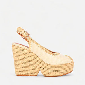 WEDGES - DYLAN, white python effect - Clergerie Paris - USA