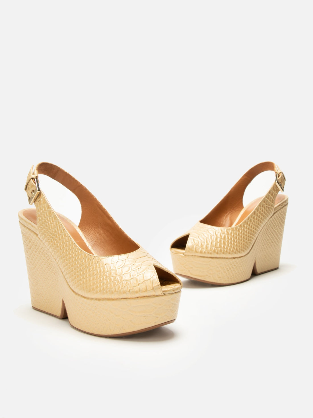 WEDGES - DYLAN4, nude snake effect - Clergerie Paris - USA