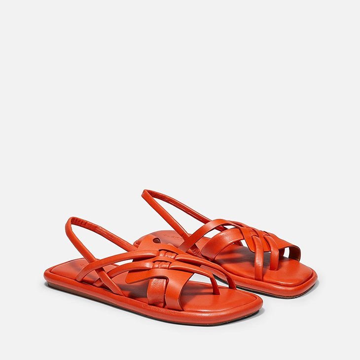 SANDALS - EDA, coral red || OUTLET - Clergerie Paris - USA