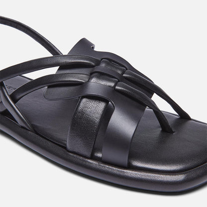 SANDALS - EDA sandals, black calfskin || OUTLET - EDABLKLCAM350 - Clergerie Paris - USA