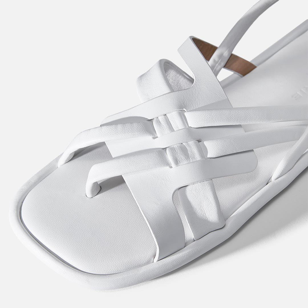 SANDALS - EDA sandals, white calfskin - EDAWHICAFM350 - Clergerie Paris - USA