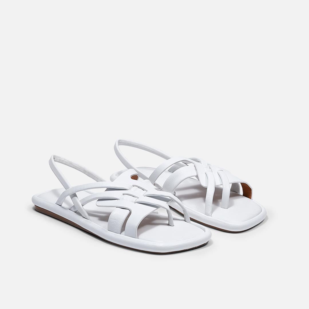 SANDALS - EDA sandals, white calfskin - EDAWHICAFM350 - Clergerie Paris - USA