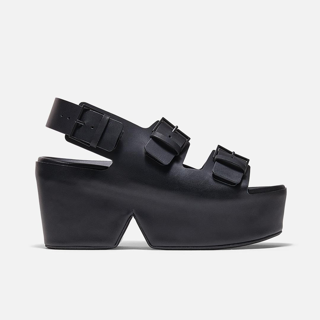 SANDALS - ELVA sandals, calfskin black - ELVABLKLCAM340 - Clergerie Paris - USA