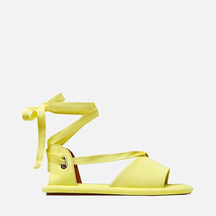 SANDALS - EUGENIE, yellow suede - Clergerie Paris - USA