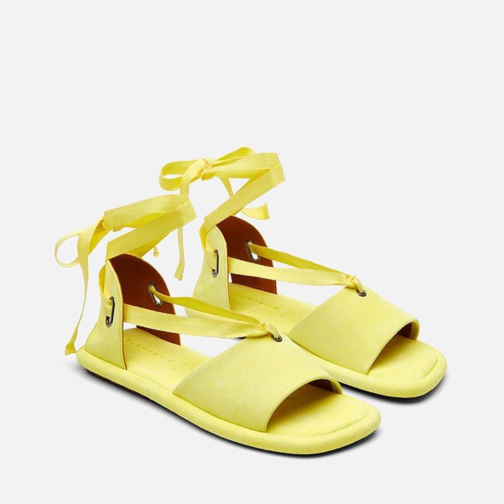 SANDALS - EUGENIE, yellow suede - Clergerie Paris - USA