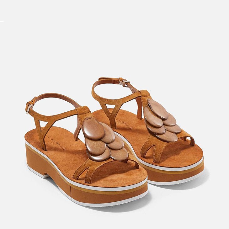 SANDALS - FABIA, brown suede || OUTLET - Clergerie Paris - USA