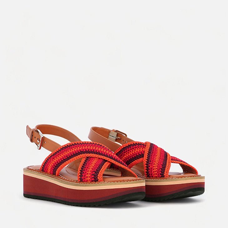 SANDALS - FADEN, jaspe crochet - Clergerie Paris - USA