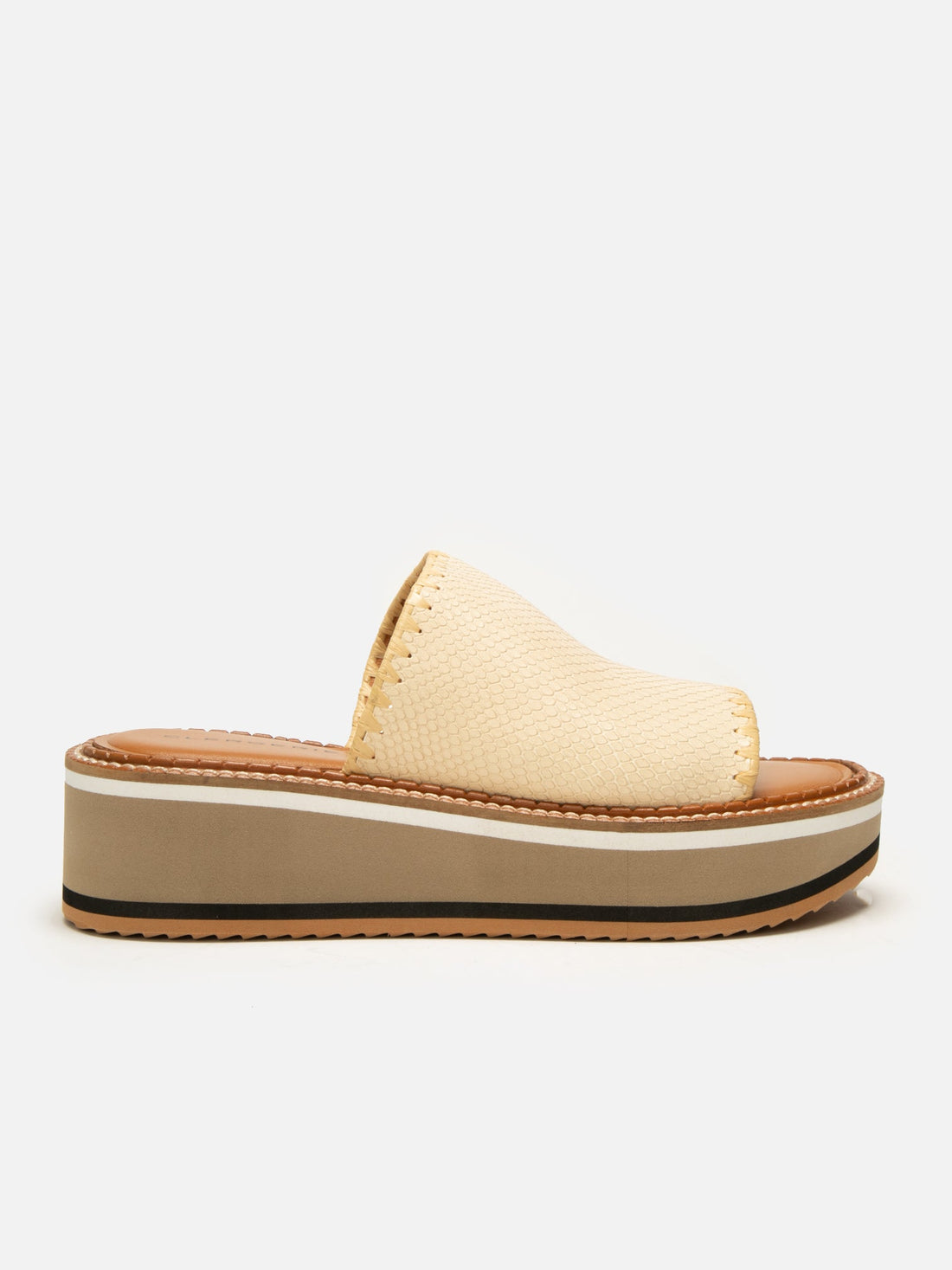 MULES - FASTSR, snake - effect white - Clergerie Paris - USA