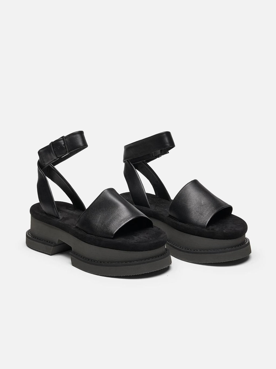 FILATE sandals, lambskin black || OUTLET