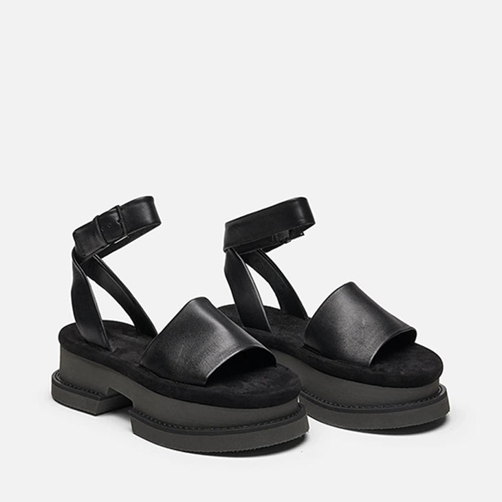 Filate Sandals Black Lambskin Clergerie Paris 39.5