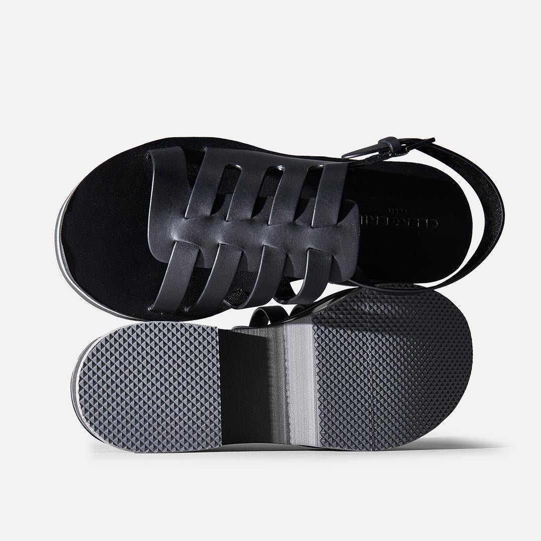 SANDALS - FILY sandals, black calfskin || OUTLET - FILYBLKLCAM350 - Clergerie Paris - USA