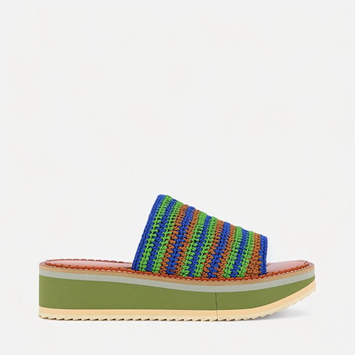 MULES - FLOE, crochet green - Clergerie Paris - USA