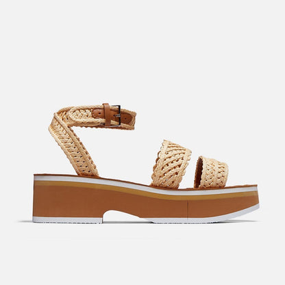 SANDALS - FLOSSIE sandals, natural raffia - FLOSSIENATCELM350 - Clergerie Paris - USA