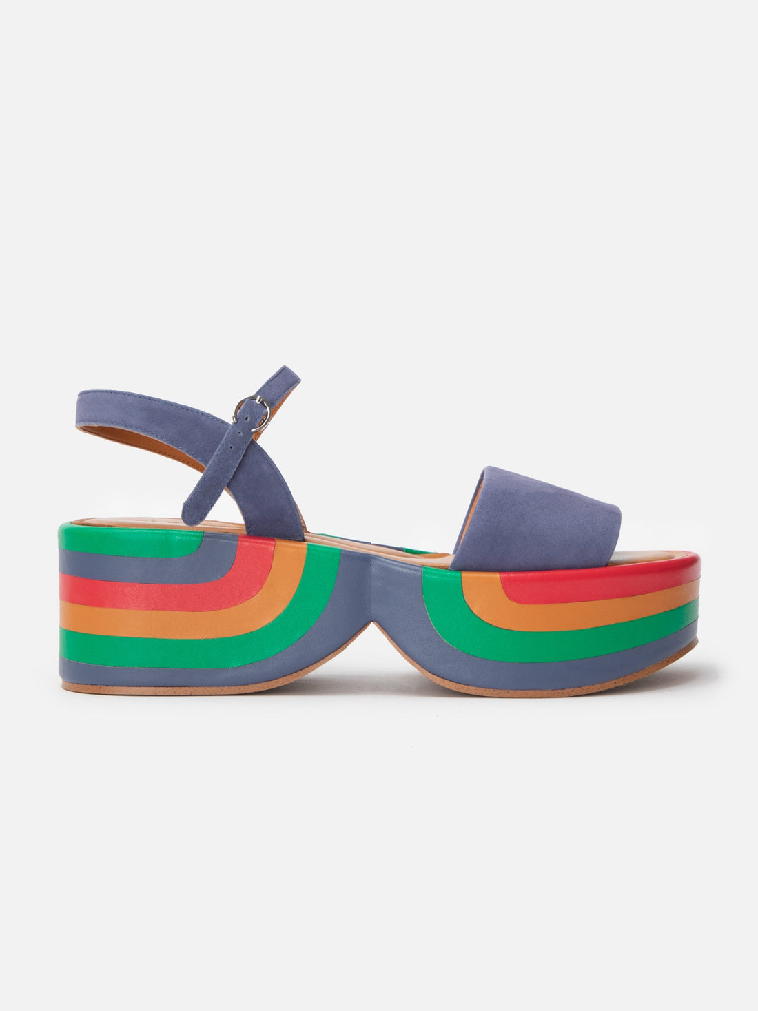 SANDALS - FLOWER, azure suede - Clergerie Paris - USA