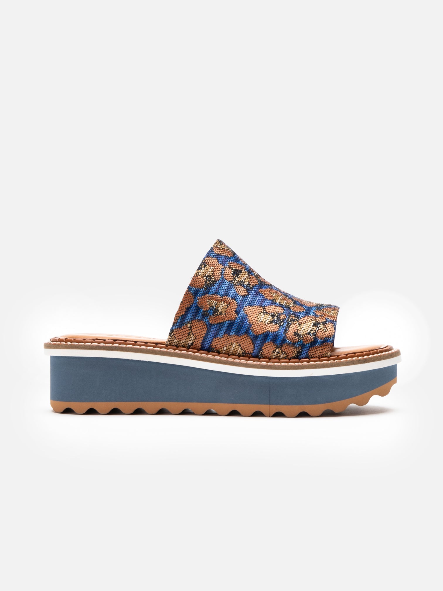 SANDALS - FOLIE, azure leopard - Clergerie Paris - USA