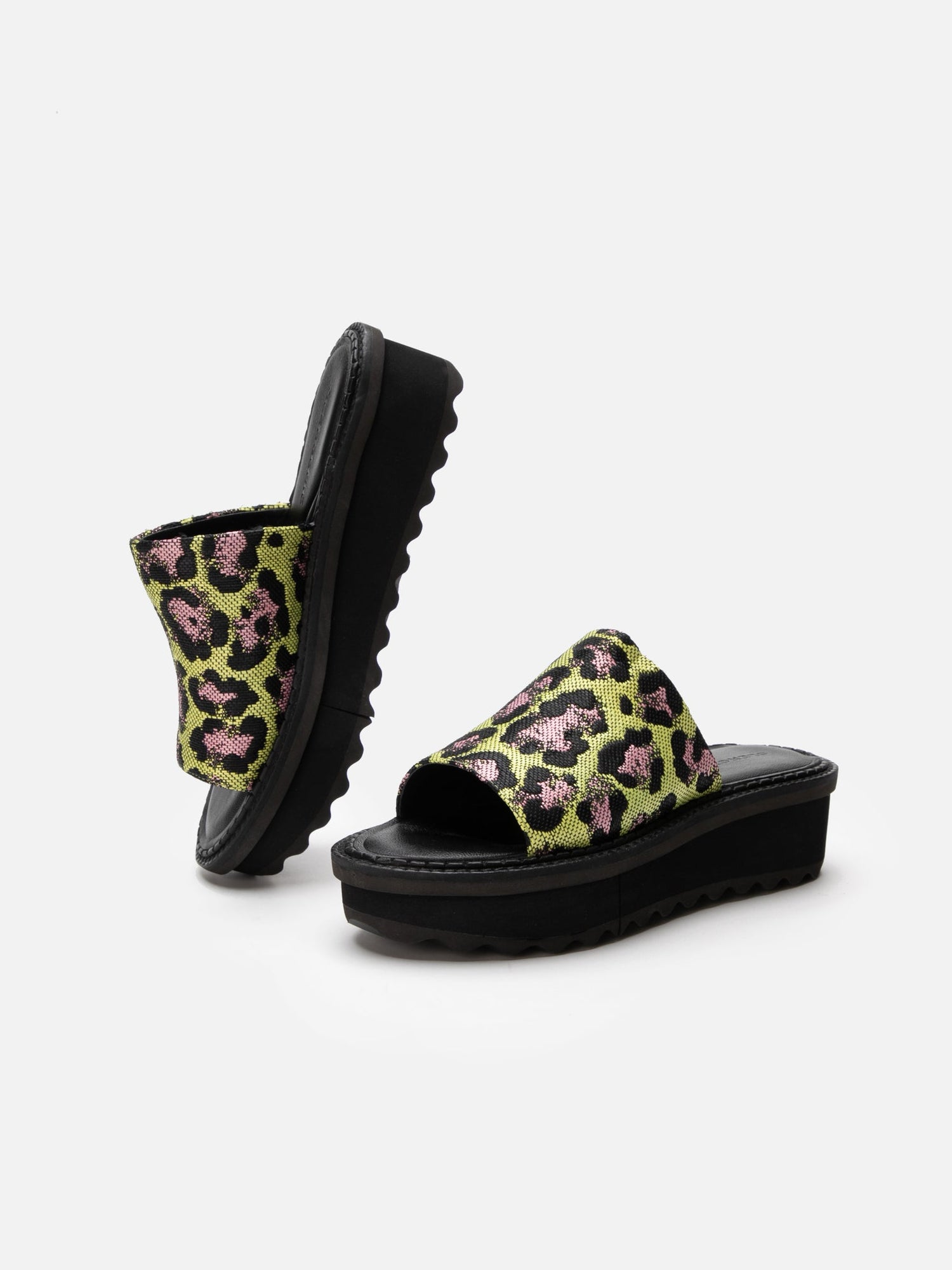 SANDALS - FOLIE, lemon leopard - Clergerie Paris - USA