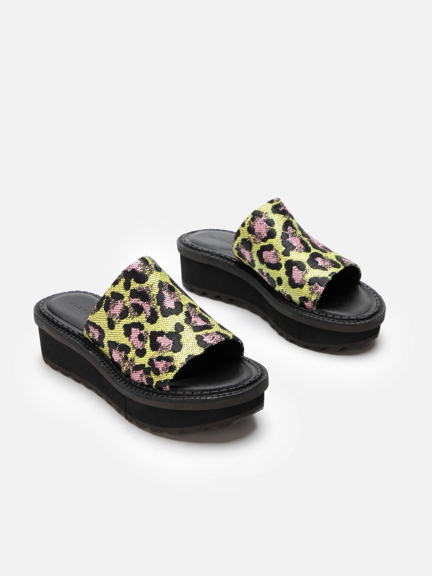 SANDALS - FOLIE, lemon leopard - Clergerie Paris - USA