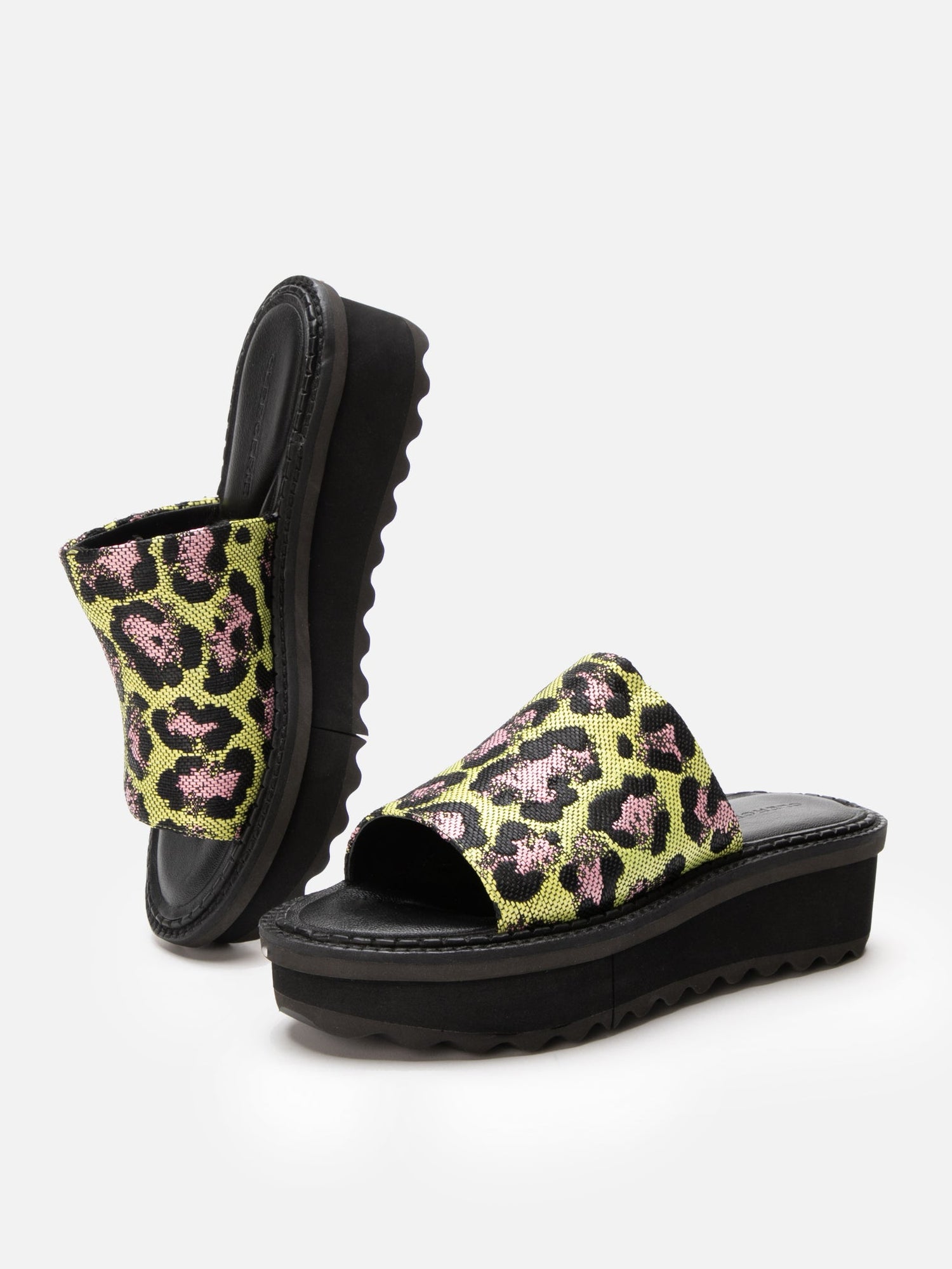 SANDALS - FOLIE, lemon leopard - Clergerie Paris - USA