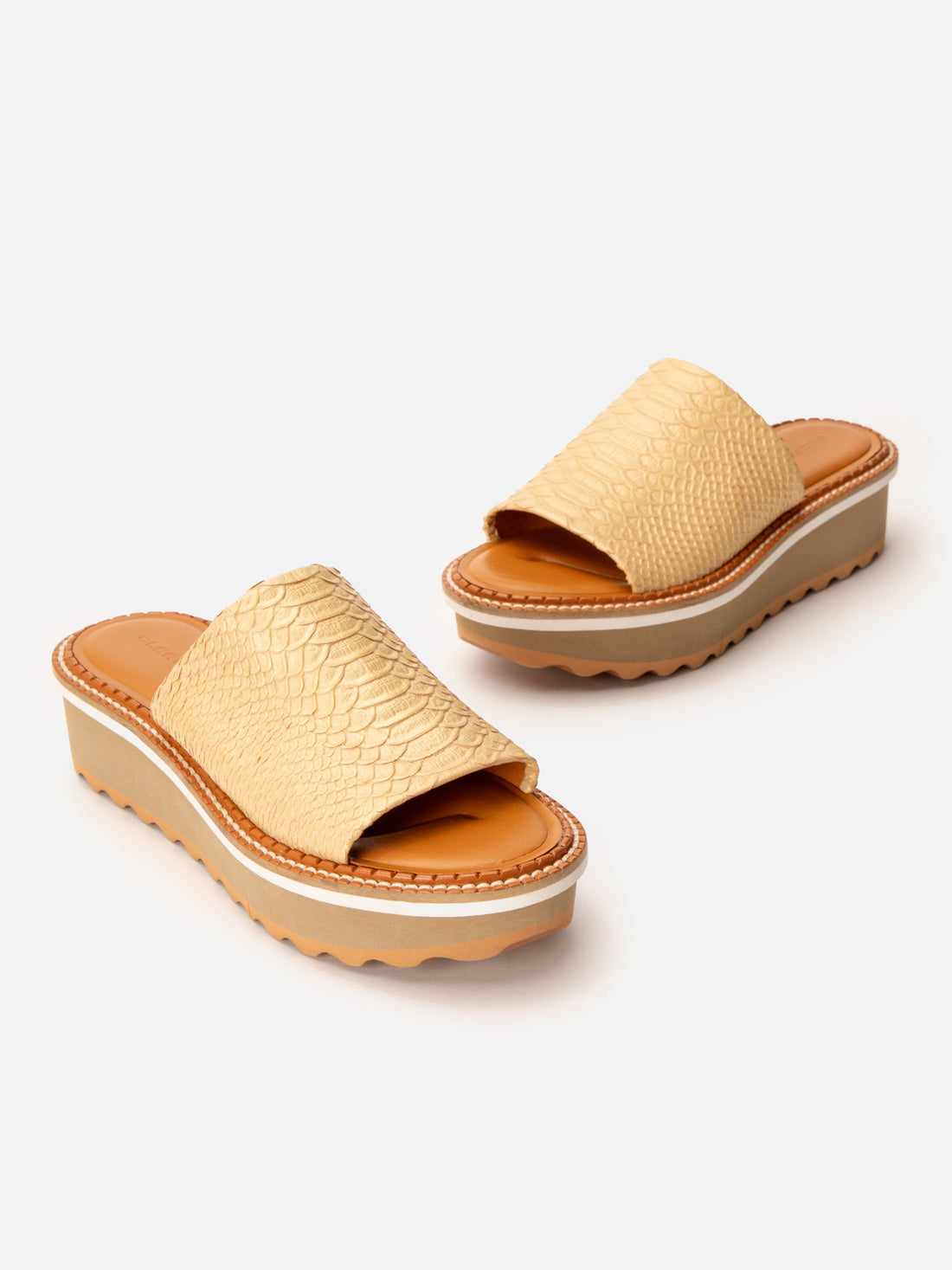 SANDALS - FOLIE, nude snake effect - Clergerie Paris - USA