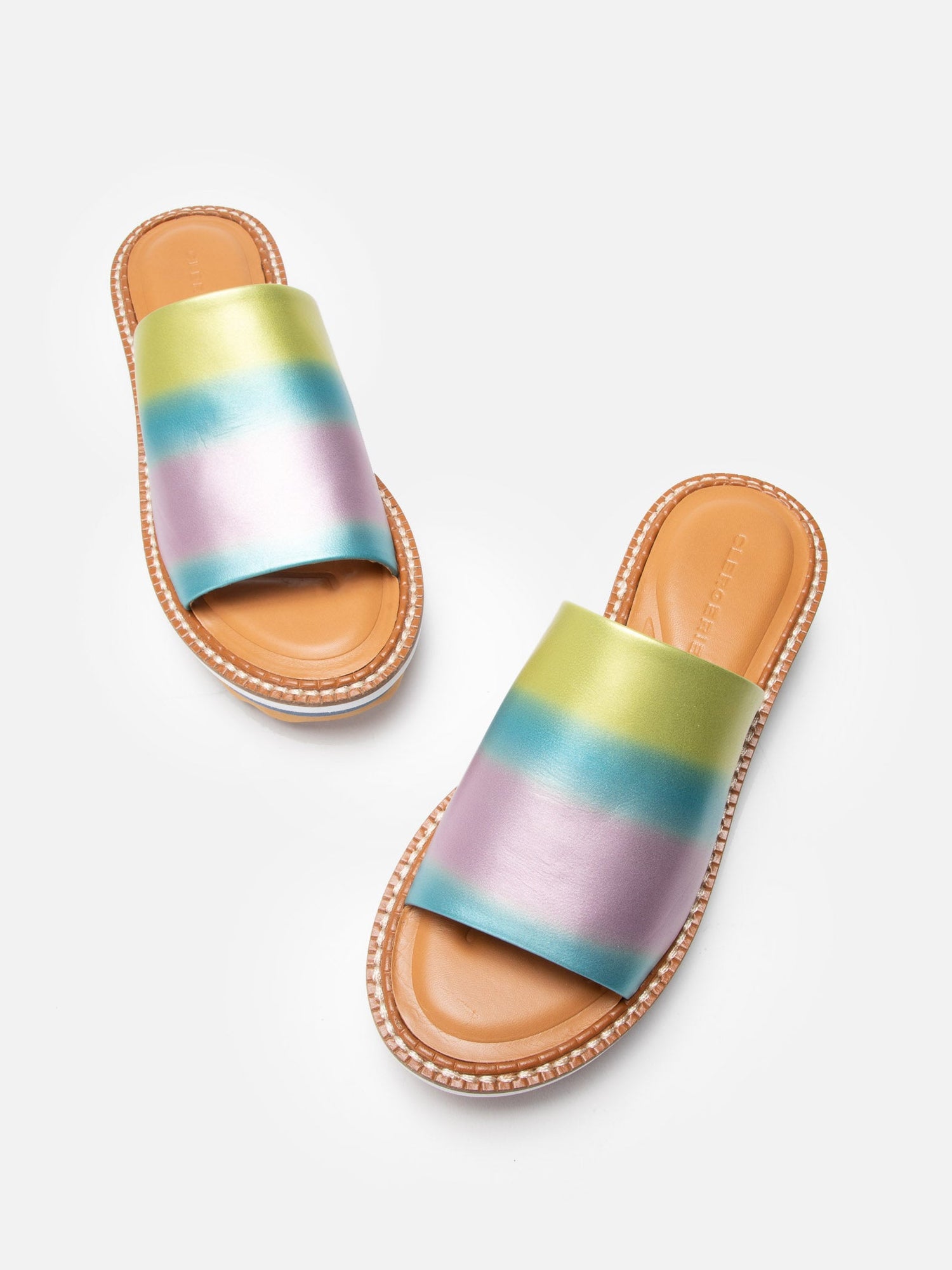 SANDALS - FOLIE, rainbow pastel - Clergerie Paris - USA
