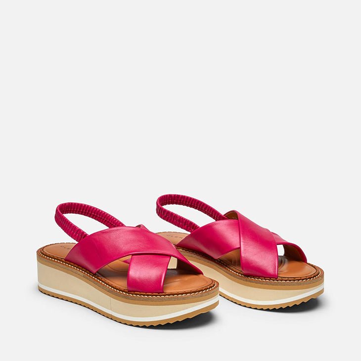 SANDALS - FREEDOM, hibiscus pink || OUTLET - Clergerie Paris - USA