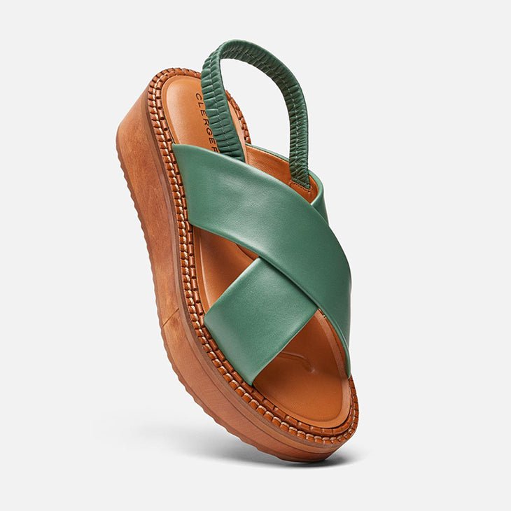 SANDALS - FREEDOM, moss green || OUTLET - Clergerie Paris - USA