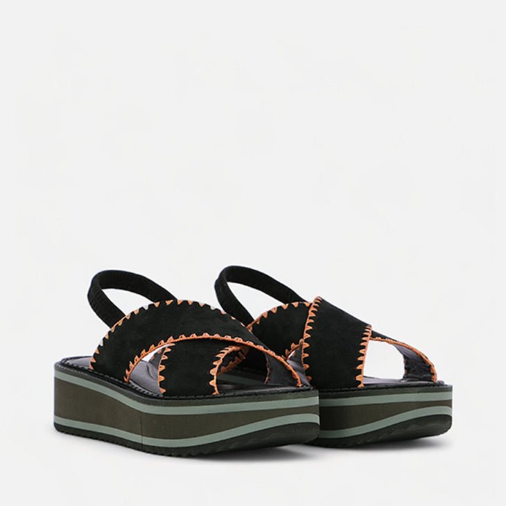 SANDALS - FREEDOM, suede black - Clergerie Paris - USA