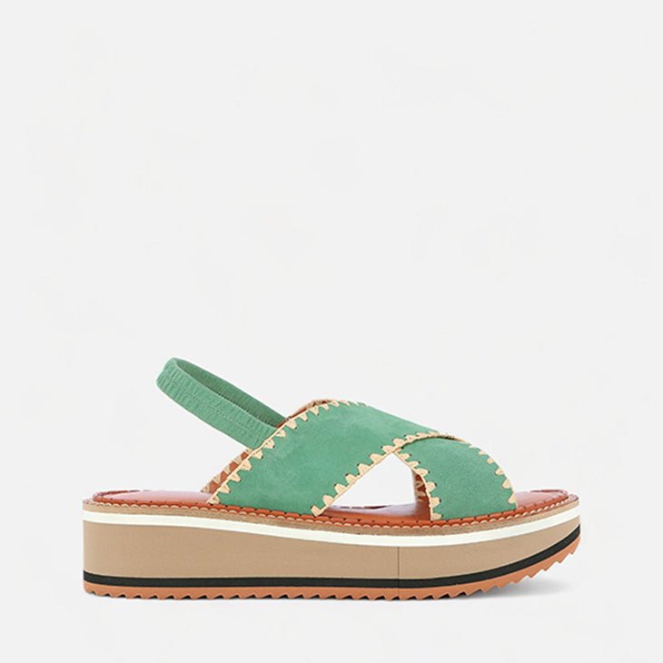 SANDALS - FREEDOM, suede green - Clergerie Paris - USA