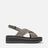 SANDALS - FRITZ, grey metallic nappa || OUTLET - Clergerie Paris - USA