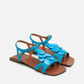 SANDALS - GENUS, blue suede || OUTLET - Clergerie Paris - USA