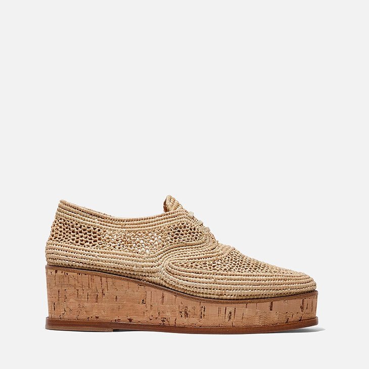 DERBIES - HAROLD, natural raffia || OUTLET - Clergerie Paris - USA