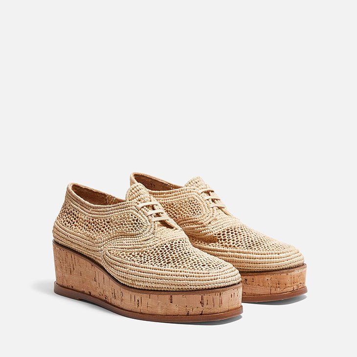 DERBIES - HAROLD, natural raffia || OUTLET - Clergerie Paris - USA